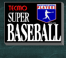 Tecmo Super Baseball (USA) (Beta) Title Screen